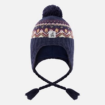 Baby Boy Nordic Jacquard Winter Peruvian Knit Hat with Pompom