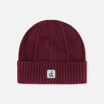 Toddlers Boy Ribbed Winter Knit Hat with Rolled Cuff