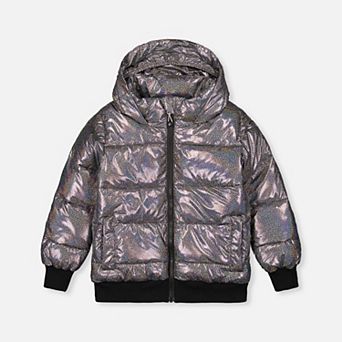 Little Kids Girl Glitter Winter Puffy Jacket