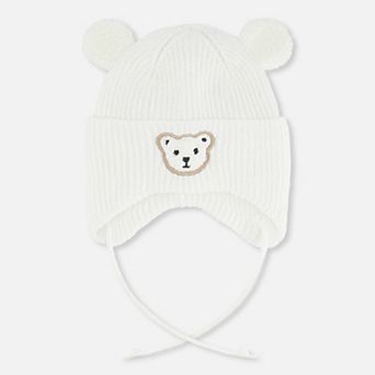Toddlers Unisex Winter Knit Hat with Ear Flaps and Ears