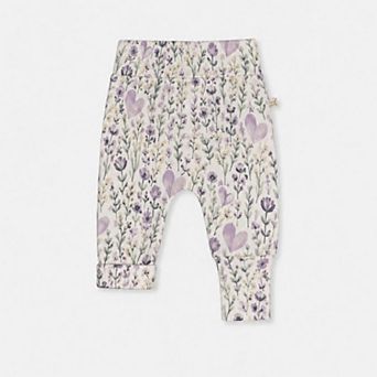 Baby Girl Organic Cotton Evolutive Pants with Heart Print