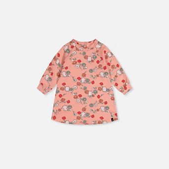 Baby Girl Cat Print French Terry Dress
