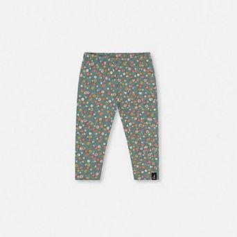 Baby Girl Floral Print Organic Cotton Leggings