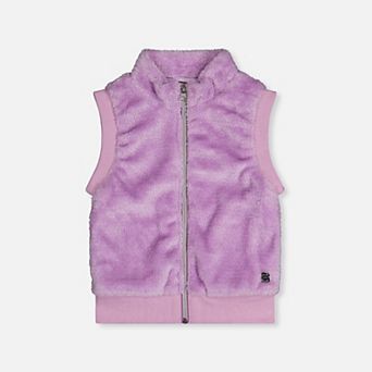 Little Kids Girl Faux Fur Sleeveless Vest