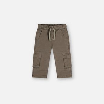 Baby Boy Twill Pants with Cargo Pockets