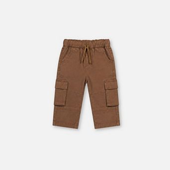 Baby Boy Twill Pants with Cargo Pockets