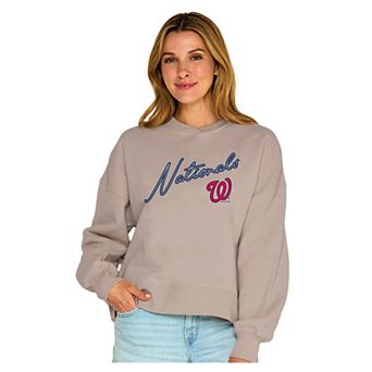 Women's Soft as a Grape Tan Washington Nationals Snuggly Sweatshirt