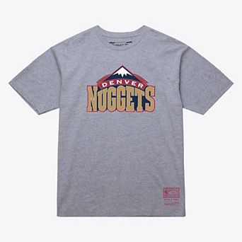 Unisex Mitchell & Ness Heather Gray Denver Nuggets Hardwood Classics Arch T-Shirt