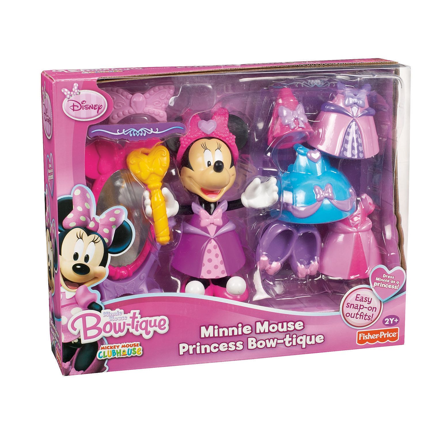 minnie mouse doll with snap on clothes