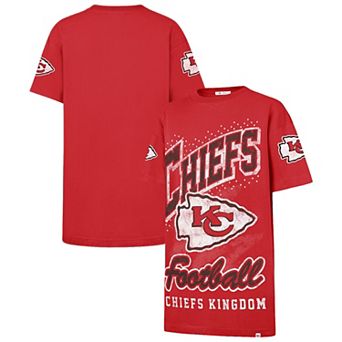 Women's '47 Red Kansas City Chiefs Oversized Gemstone Swash T-Shirt Dress