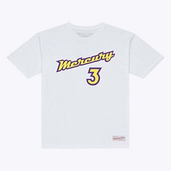 Unisex Mitchell & Ness Diana Taurasi White Phoenix Mercury Vintage Name & Number T-Shirt