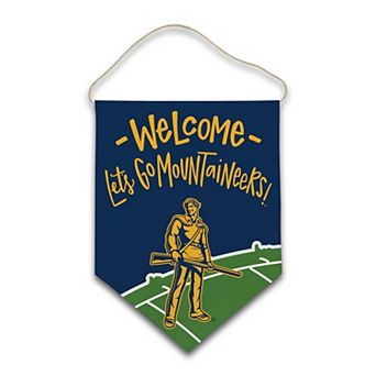 West Virginia Mountaineers Welcome Canvas Hanger