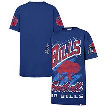 Women's '47 Royal Buffalo Bills Oversized Gemstone Swash T-Shirt Dress