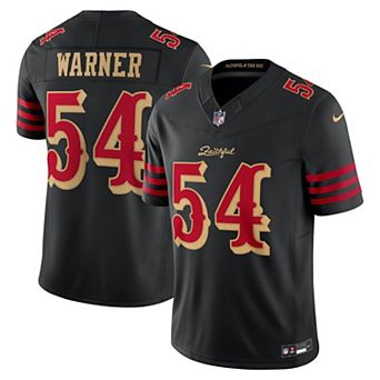 Men's Nike Fred Warner Black San Francisco 49ers 2025 Rivalries Collection Stitched Limited Jersey