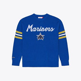 Men's Mitchell & Ness Royal Seattle Mariners Head Coach Sweater