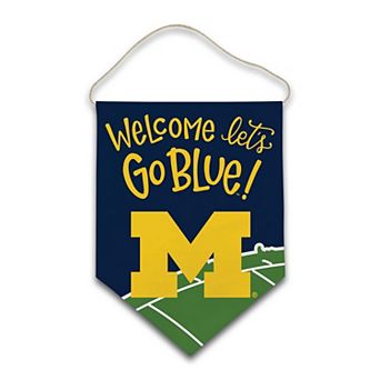 Michigan Wolverines Welcome Canvas Hanger