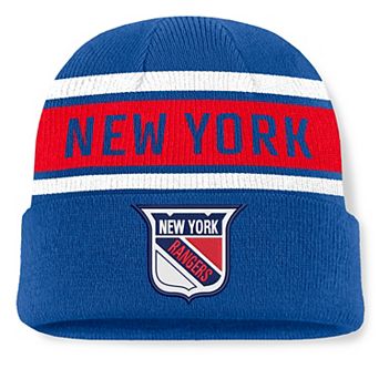 Men's Fanatics Royal/Red New York Rangers Heritage Cuffed Knit Hat