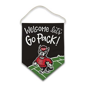 NC State Wolfpack Welcome Canvas Hanger