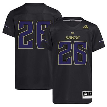 Youth adidas #26 Black Washington Huskies Dawgs Strategy Football Jersey
