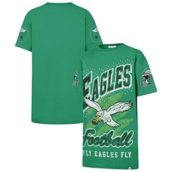Women's '47 Kelly Green Philadelphia Eagles Oversized Gemstone Swash T-Shirt Dress