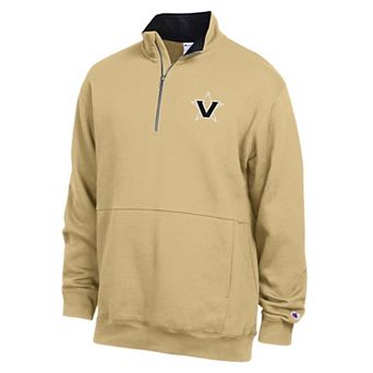 Men's Champion Gold Vanderbilt Commodores Fleece Quarter-Zip Pullover