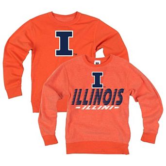 Youth Wes & Willy Orange Illinois Fighting Illini Reversible Sweatshirt
