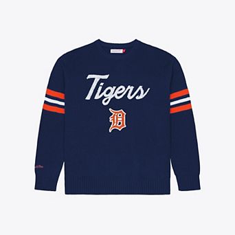 Men's Mitchell & Ness Navy Detroit Tigers Head Coach Sweater