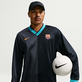Men's Nike Black Barcelona 2026/27 Third Energy Dri-FIT Long Sleeve Lifestyle Jersey