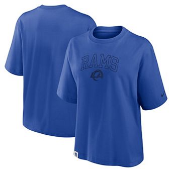 Women's Nike Royal Los Angeles Rams Lockup Boxy T-Shirt