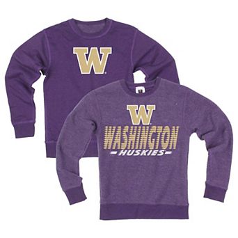 Youth Wes & Willy Purple Washington Huskies Reversible Sweatshirt
