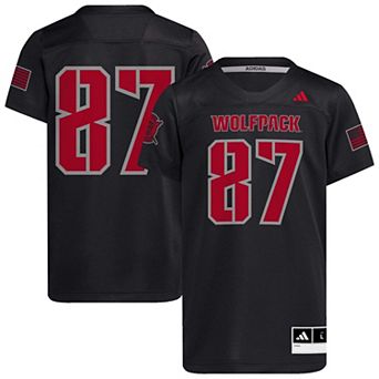 Youth adidas #87 Black NC State Wolfpack Honor & Support Strategy Football Jersey