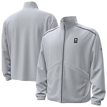 Men's Under Armour Gray Maryland Terrapins 2026 Sideline Unstoppable Woven Full-Zip Jacket