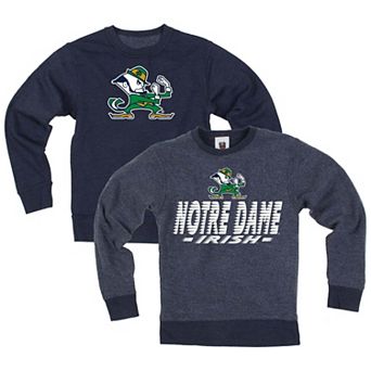 Youth Wes & Willy Navy Notre Dame Fighting Irish Reversible Sweatshirt
