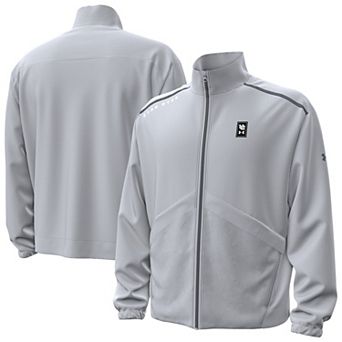 Men's Under Armour Gray Utah Utes 2026 Sideline Unstoppable Woven Full-Zip Jacket