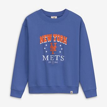 Girls Youth Soft as a Grape Royal New York Mets Pigment Dyed Sweatshirt