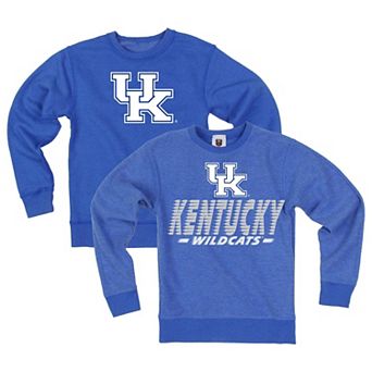 Youth Wes & Willy Blue Kentucky Wildcats Reversible Sweatshirt