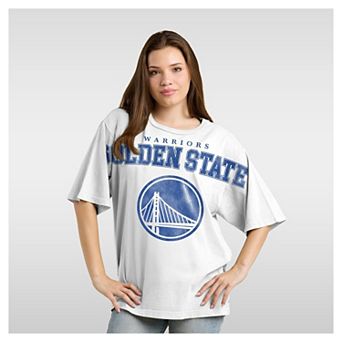 Women's Fanatics White Golden State Warriors Spirit Relaxed Jersey T-Shirt