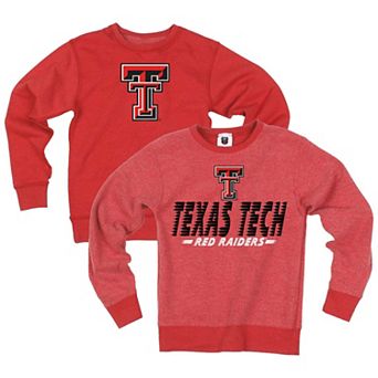 Youth Wes & Willy Red Texas Tech Red Raiders Reversible Sweatshirt
