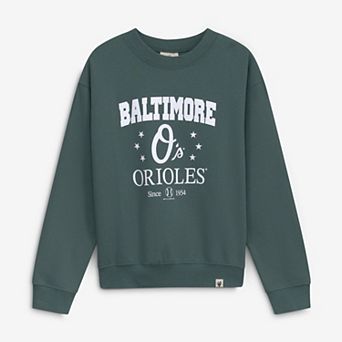 Girls Youth Soft as a Grape Green Baltimore Orioles Pigment Dyed Sweatshirt