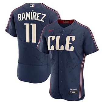 Men's Nike Navy José Ramírez Cleveland Guardians City Connect Authentic Sponsor Patch Jersey