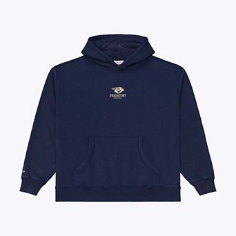 Men's Mitchell & Ness Navy Nashville Predators Core Essentials Hoodie