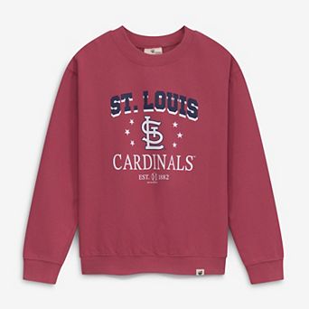 Girls Youth Soft as a Grape Red St. Louis Cardinals Pigment Dyed Sweatshirt