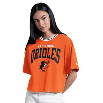 Women's Starter Orange Baltimore Orioles Ace Cropped T-Shirt