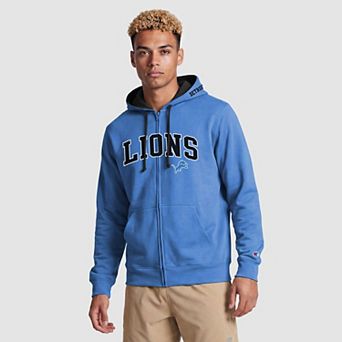 Men's Champion Blue/Black Detroit Lions Full-Zip Hoodie