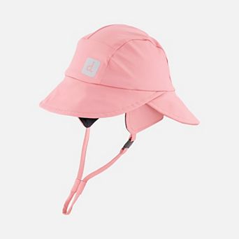 Baby Girl Wide-Brim Rain Hat with Ear and Neck Flaps