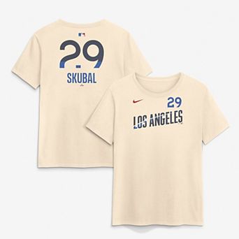 Women's Nike Tarik Skubal Cream Los Angeles Dodgers City Connect Name & Number T-Shirt