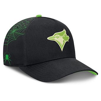 Men's Nike Black Toronto Blue Jays Halloween Glow in the Dark Rise Dri-FIT A-Frame Adjustable Hat