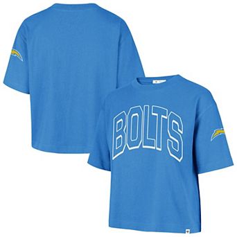 Women's '47 Powder Blue Los Angeles Chargers Call Out Reed City T-Shirt