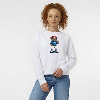 Women's Champion White Florida Gators Teddy Bear Sweatshirt