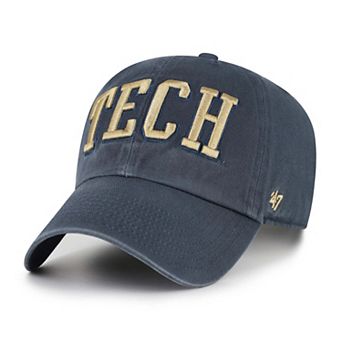 Men's '47 Navy Georgia Tech Yellow Jackets Vault Clean Up Adjustable Hat